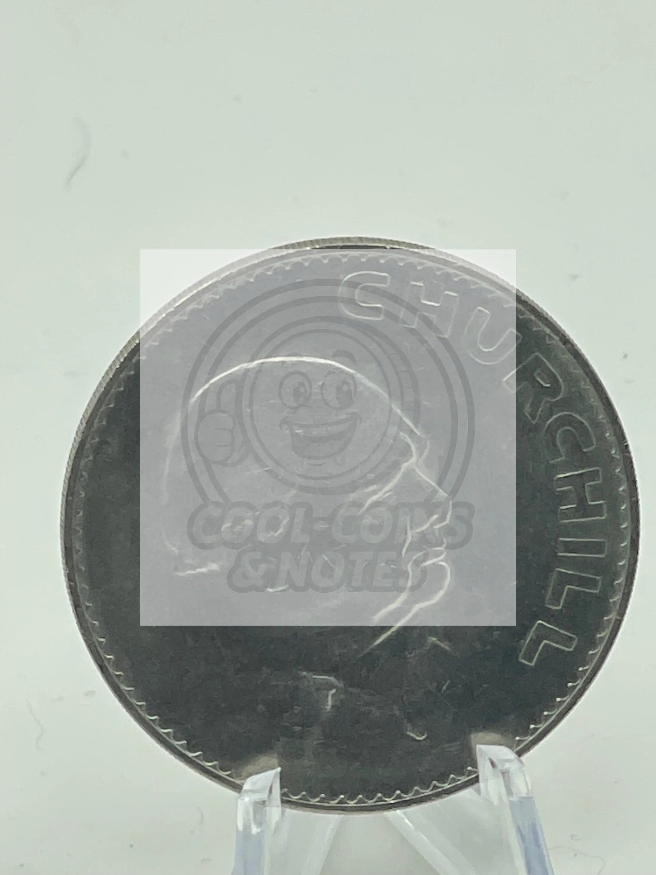 United Kingdom 1 Crowne KM 910 (Death of Prime minister Churchill ); 1965 Copper - Cool Coins & Notes