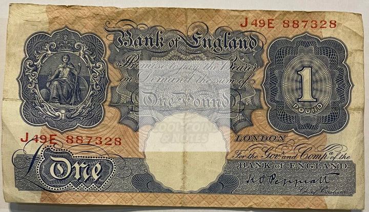 United Kingdom England 1 Pound ND (1948-1949) P# 369A - Cool Coins & Notes