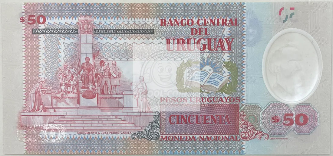Uruguay 2020 50 Pesos P-102a.1 UNC Polymer, World Banknote - Cool Coins & Notes