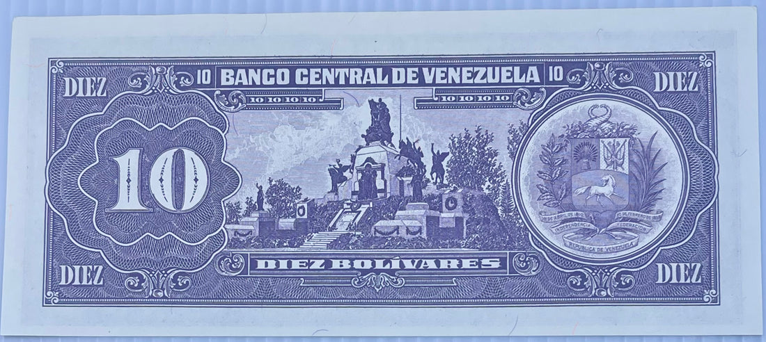 Venezuela 1995 10 Bolivars P-61d UNC Banknote - Cool Coins & Notes