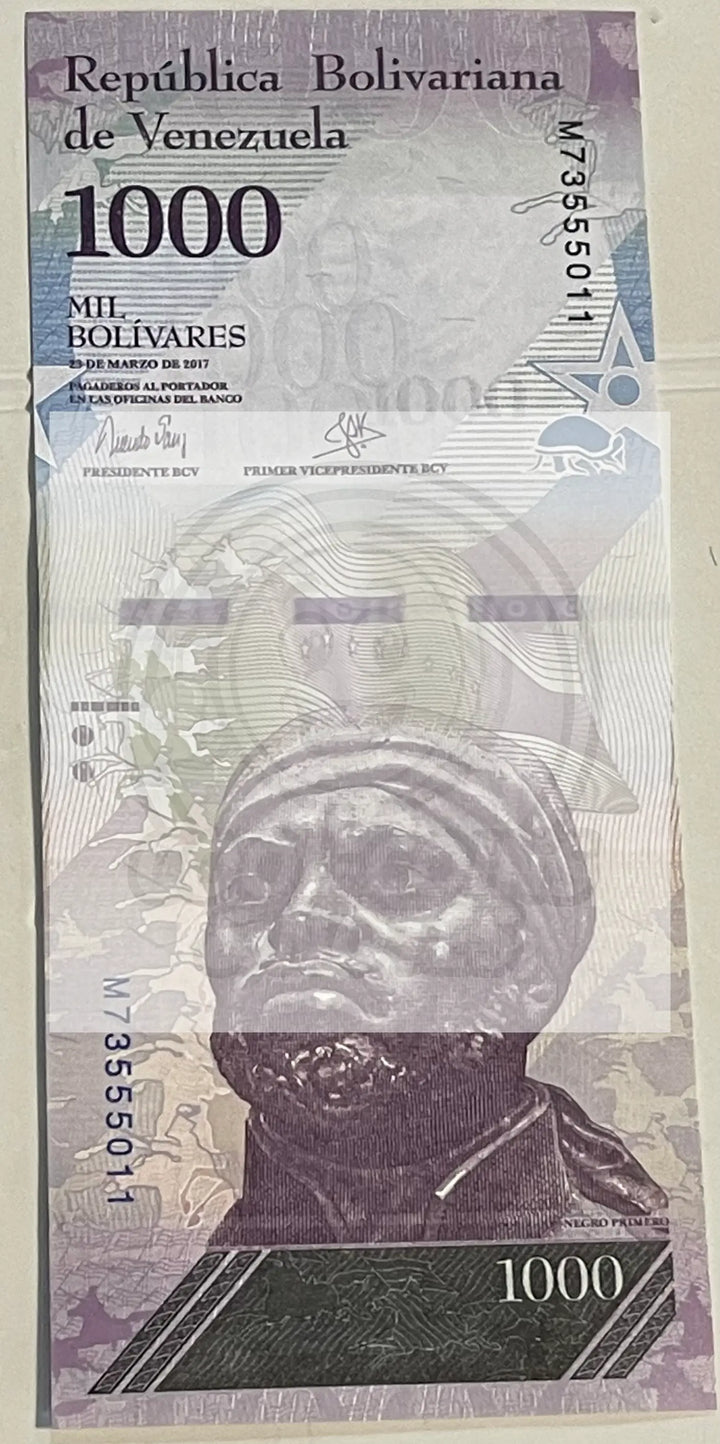 Venezuela 2017 1000 Bolivares P95 UNC World Banknote Currency - Cool Coins & Notes