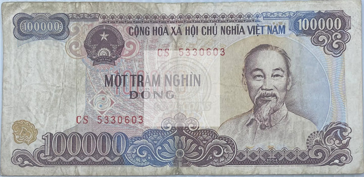Vietnam 2000 100000 Dong P-117a Used World Banknote Currency - Cool Coins & Notes