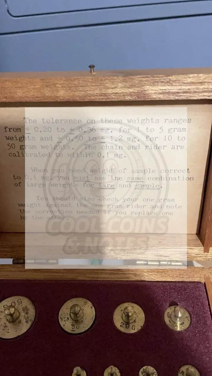 Weight Set - Cool Coins & Notes