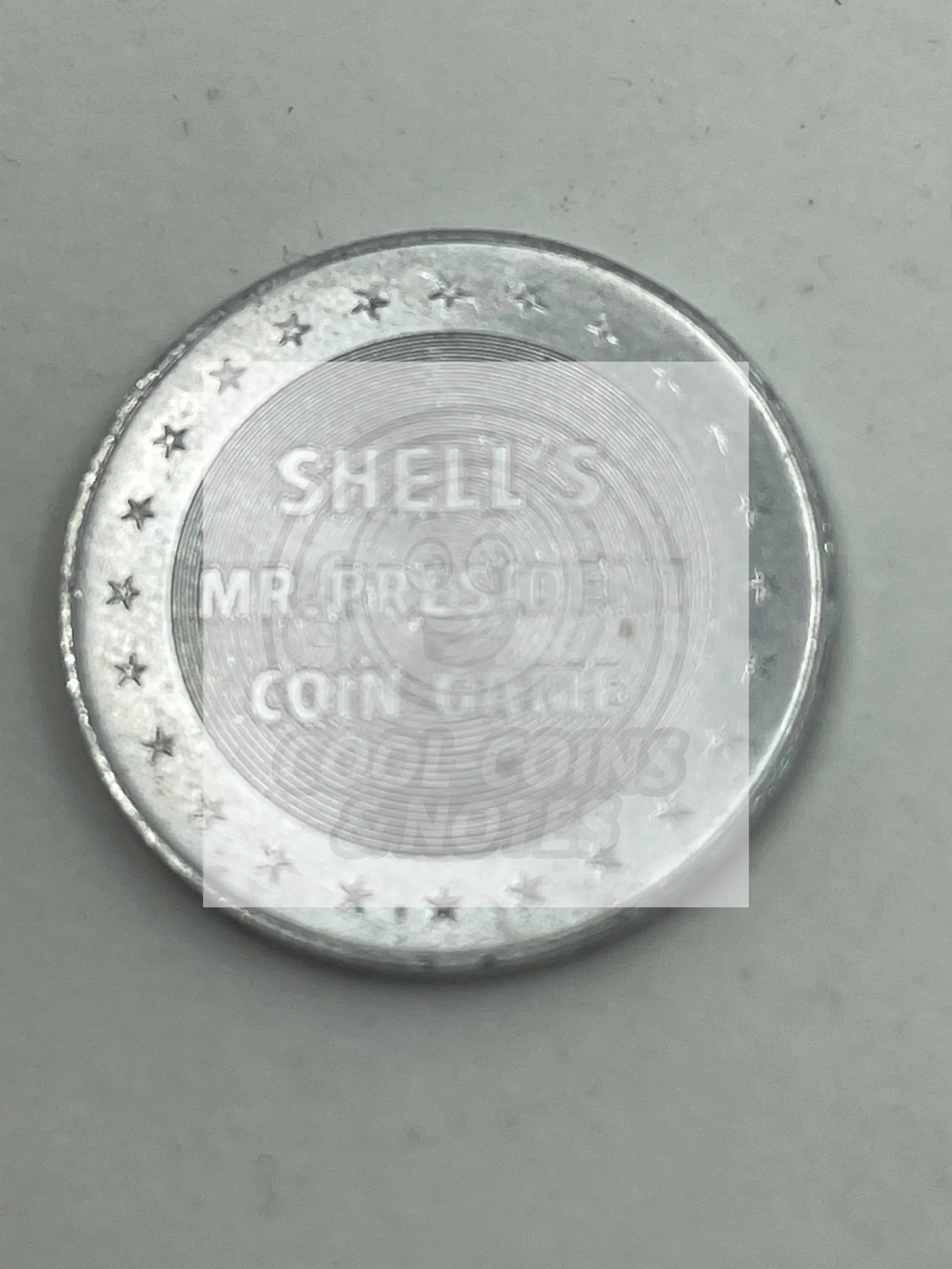 William H Taft Shells Mr President Coin Game 26mm 1909-13 Aluminum 27th - Cool Coins & Notes