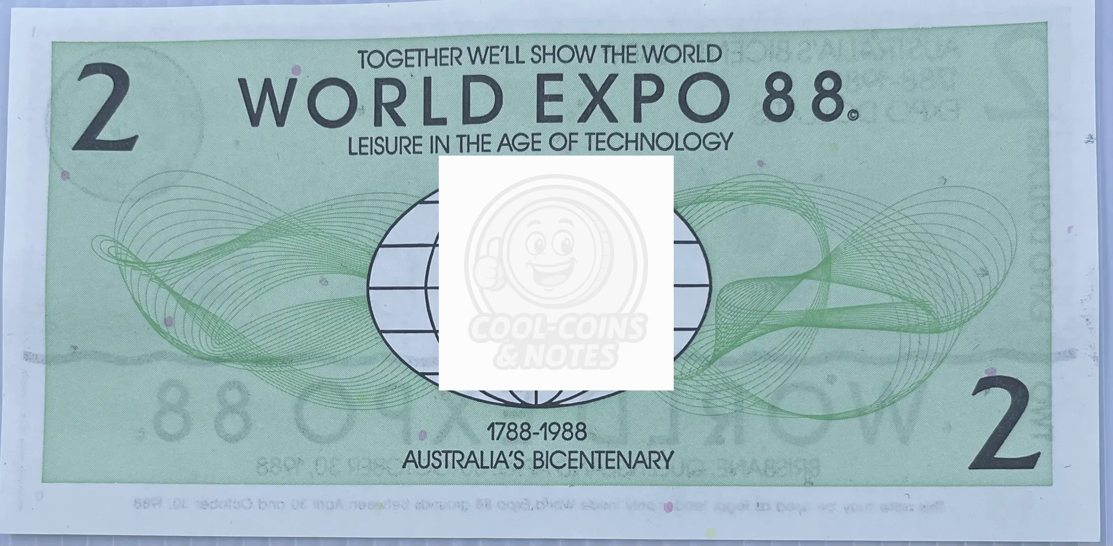 World Expo - Brisbane Australia Bicentenary, 2 Dollars, 1988
