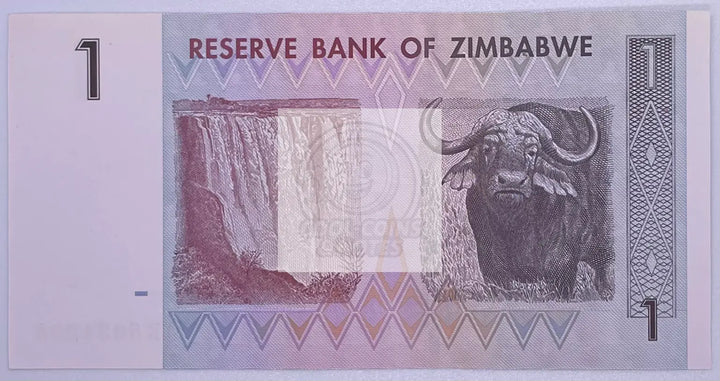ZIMBABWE 1 DOLLAR 2007 P 65 UNC - Cool Coins & Notes