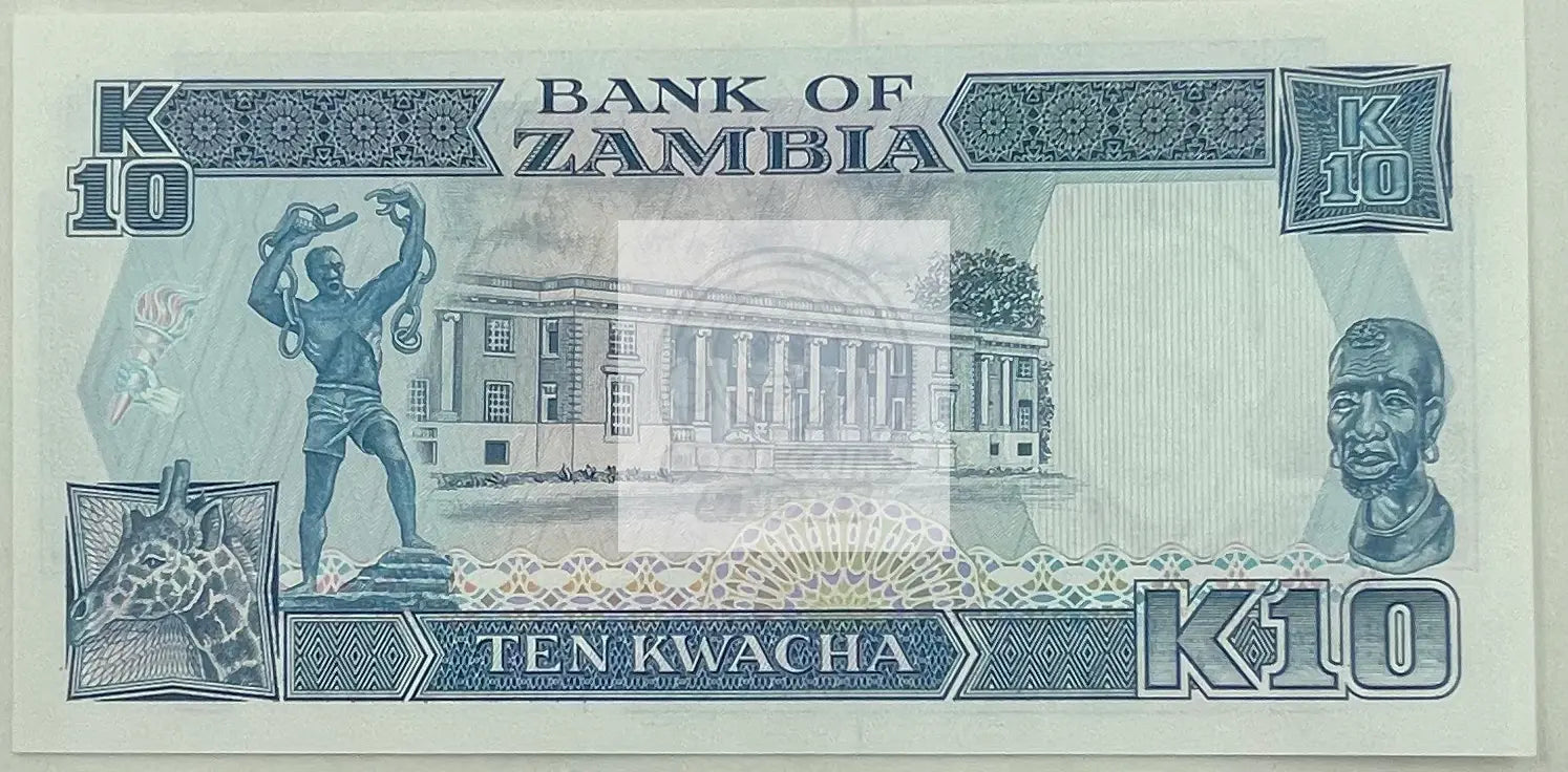 Zambia 1991 10 Kwacha P-31b , UNC Banknote - Cool Coins & Notes