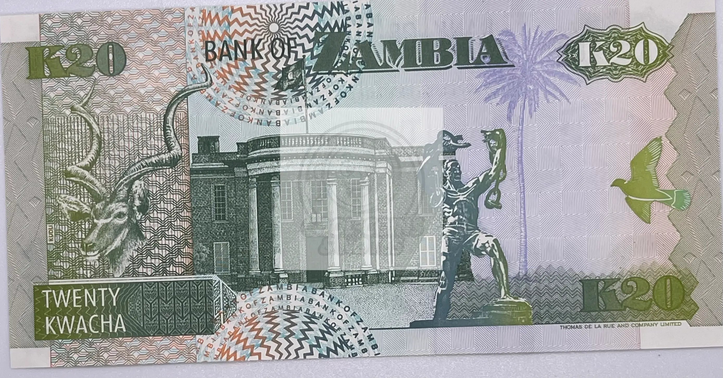Zambia 20 Kwacha 1992 P 36 b UNC Banknote - Cool Coins & Notes
