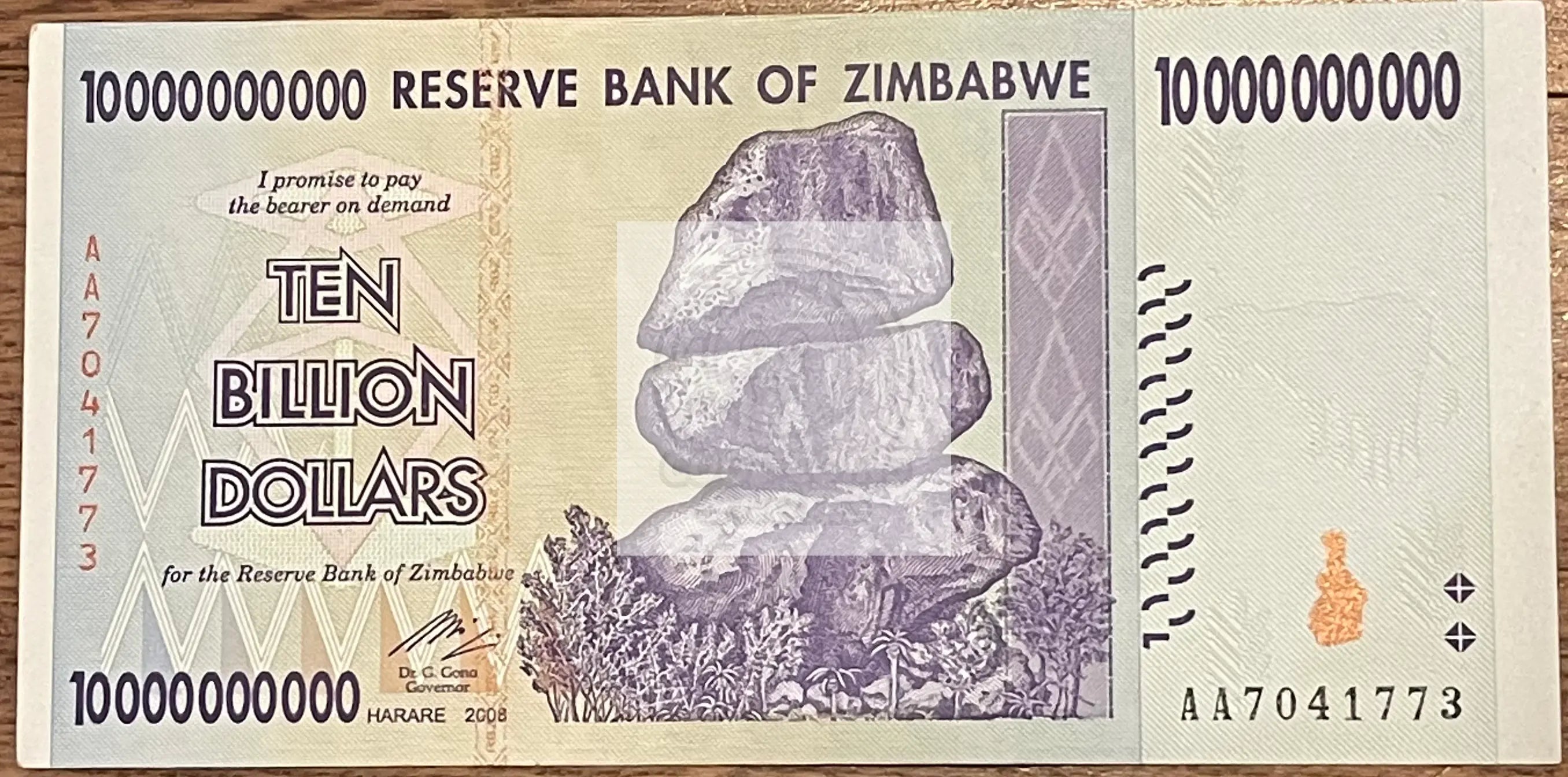 Zimbabwe 10 Billion Dollars Banknote, 2008, P-85, UNC - Cool Coins & Notes