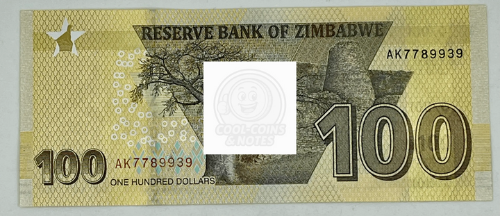 Zimbabwe 100 Dollars 2020 P-106 UNC Banknote