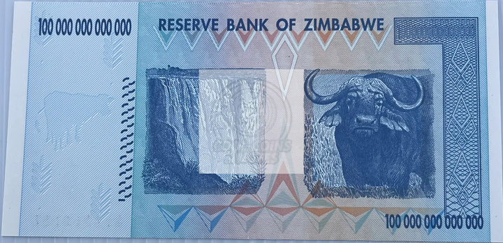 Zimbabwe 100 Trillion Dollars 2008, P-91 UNC  World Banknote - Cool Coins & Notes