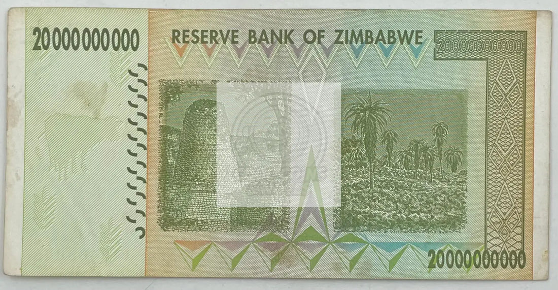 Zimbabwe 20 Billion Dollars Banknote, 2008, P-86, Used - Cool Coins & Notes