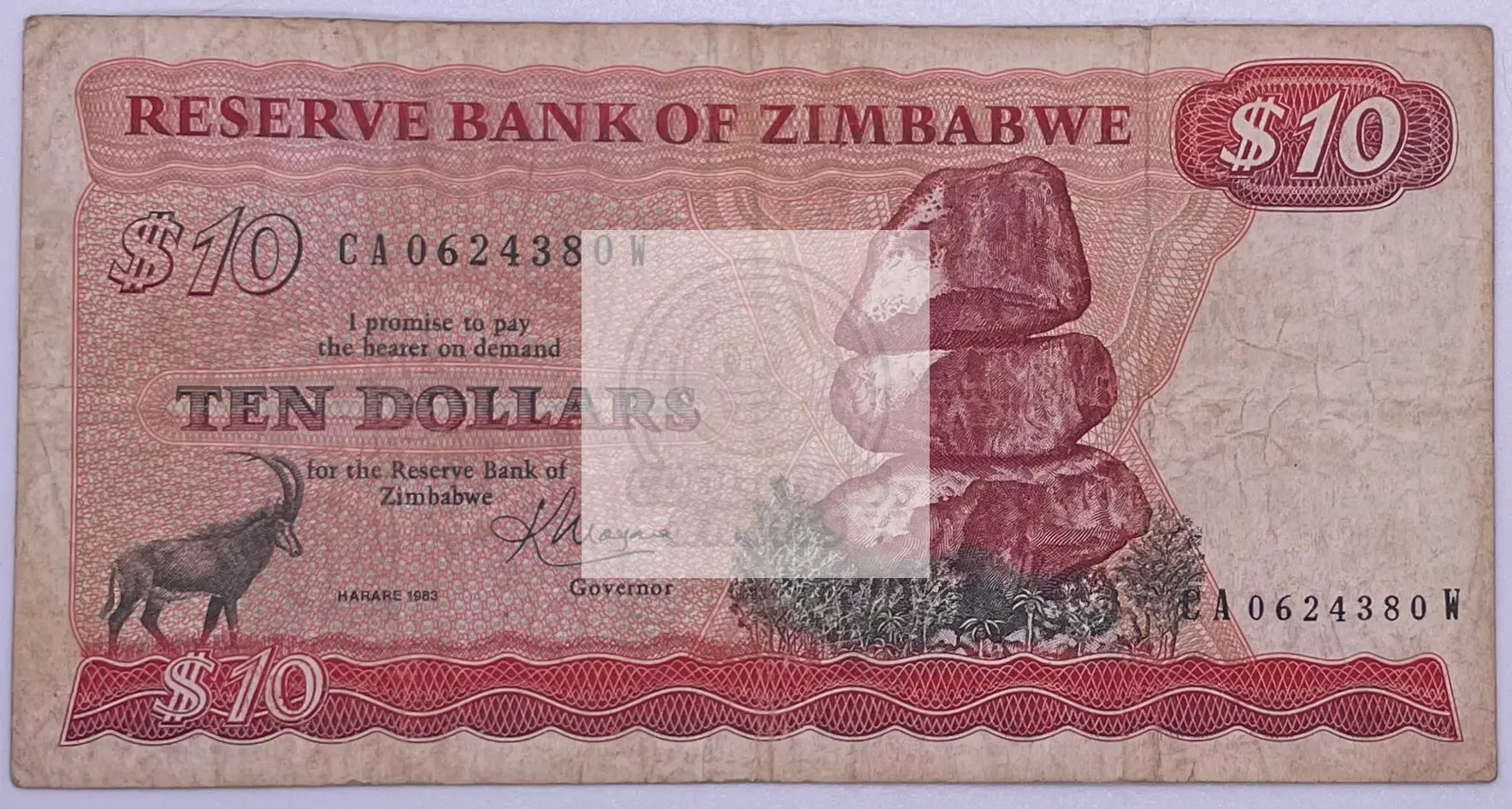 Zimbabwe, 10 dollars 1983, P-3d - Cool Coins & Notes