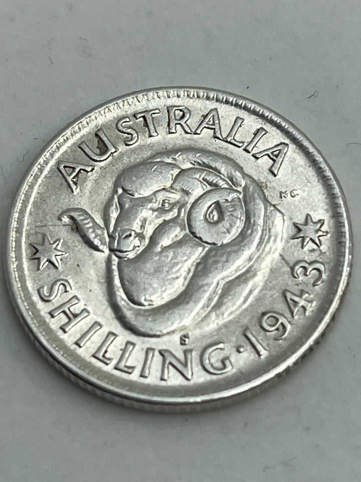1934-S Australia Schilling Uncirculated  KM #39 - Cool Coins & Notes