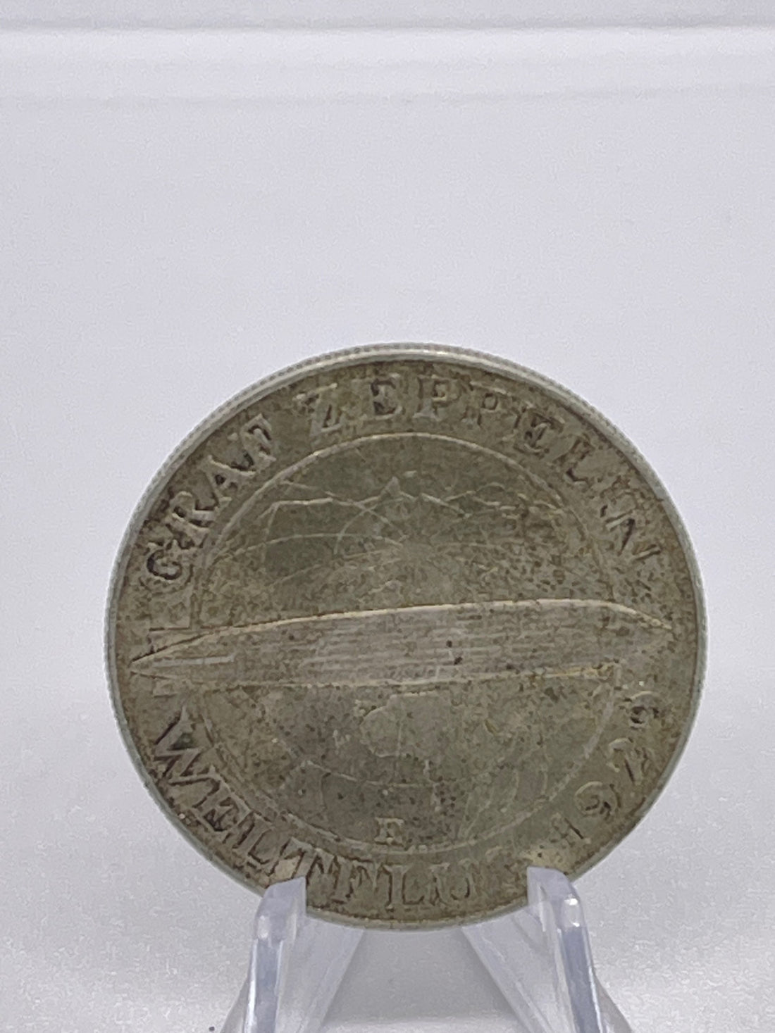 1939 E Germany 5 Marks Zepplin Rare Coin 30k Minted - Cool Coins & Notes