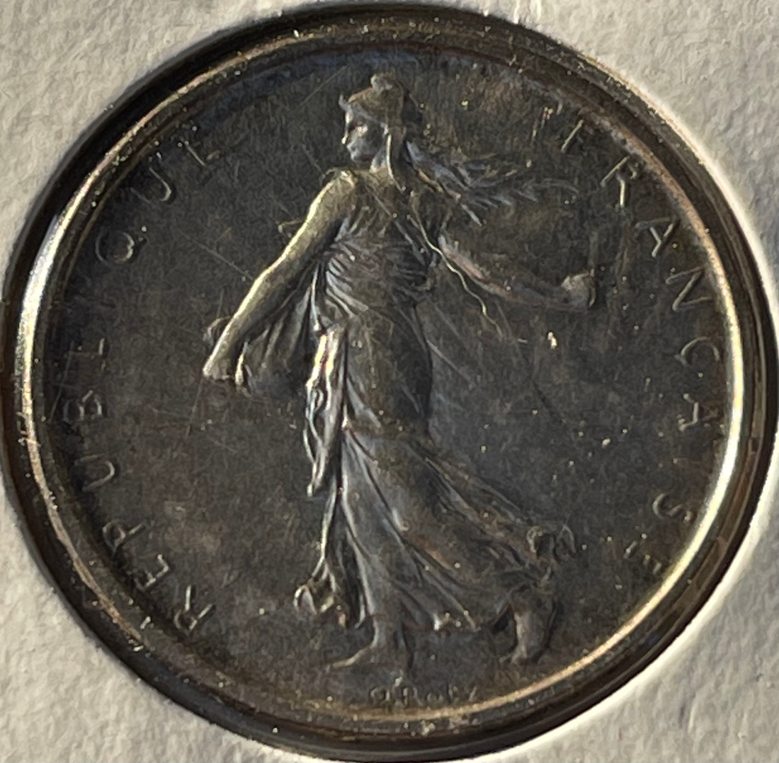 1961 FRANCE 5 FRANCS KM #926 SILVER COIN - Cool Coins & Notes