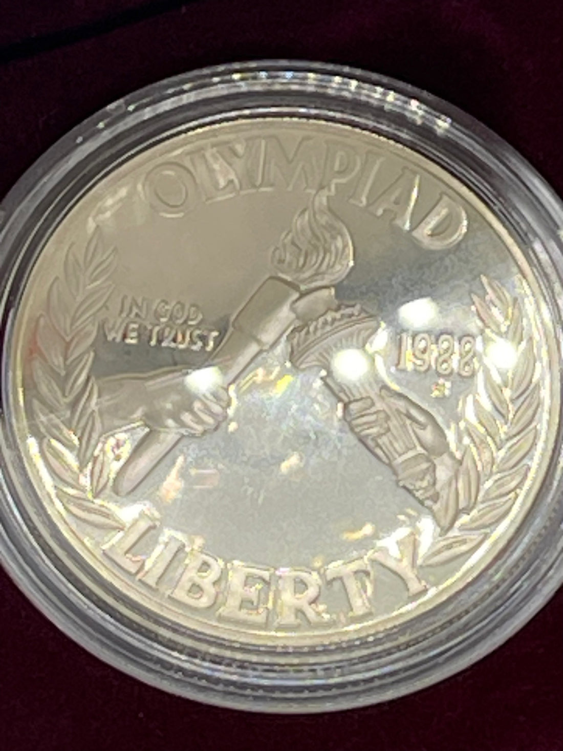 1988-S Seoul Olympiad - Proof Silver Dollar - Box & COA