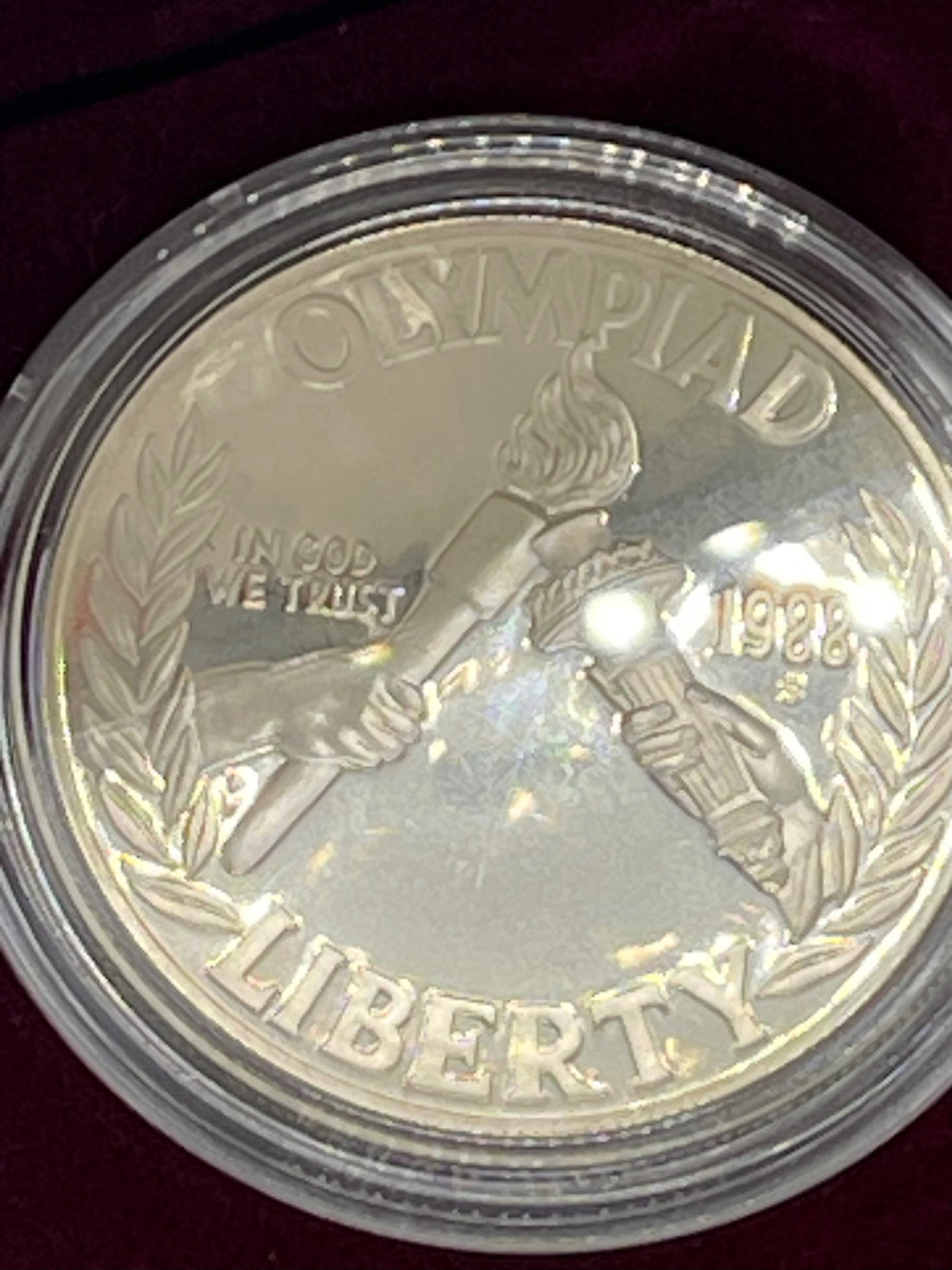 1988-S Seoul Olympiad - Proof Silver Dollar - Box & COA