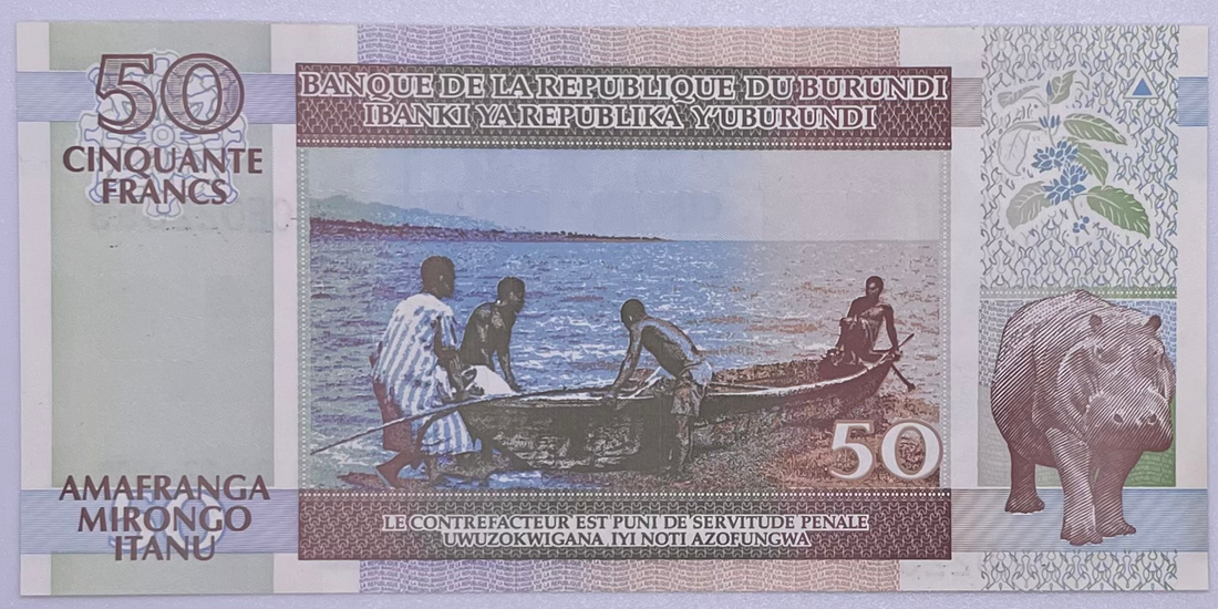Burundi 50 Francs 1999 UNC P-36