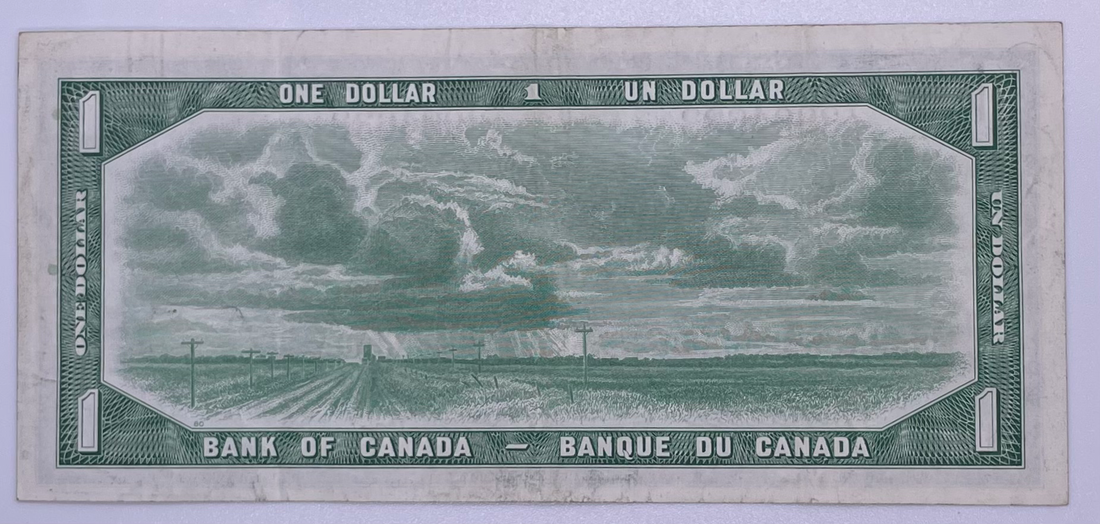 Canada Elizabeth II 1 Dollar 1954 P-75 Used Banknote From Lot