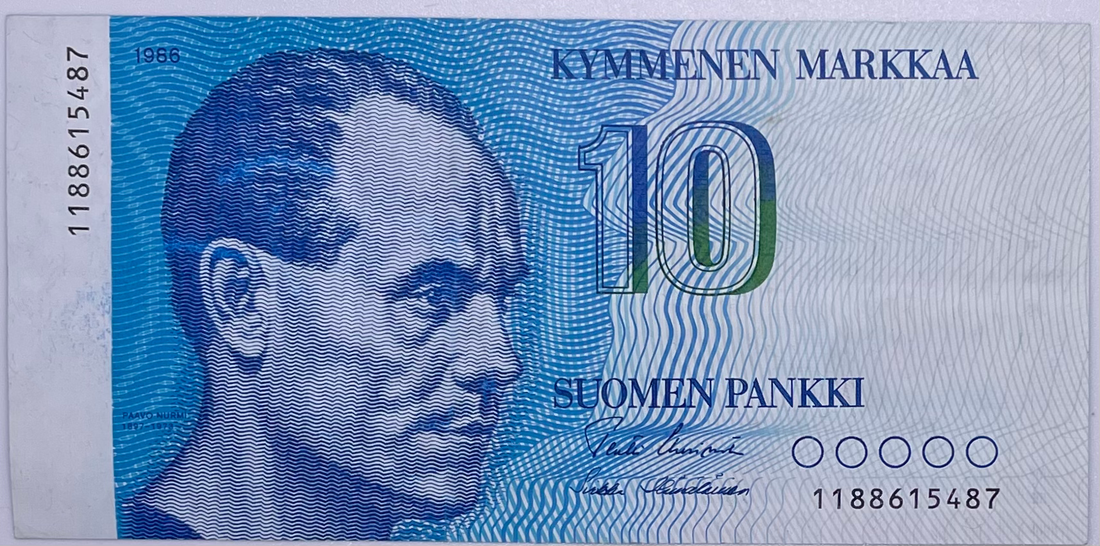 Finland 10 Markkaa 1986 P-113 Pre-Euro Banknote - Cool Coins & Notes