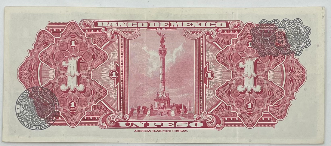 Mexico 1954 1 Peso P-59k.1, Used,  World Banknote From Lot