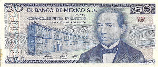 Mexico 50 Pesos Banknote, 1981, P-73 Uncirculated