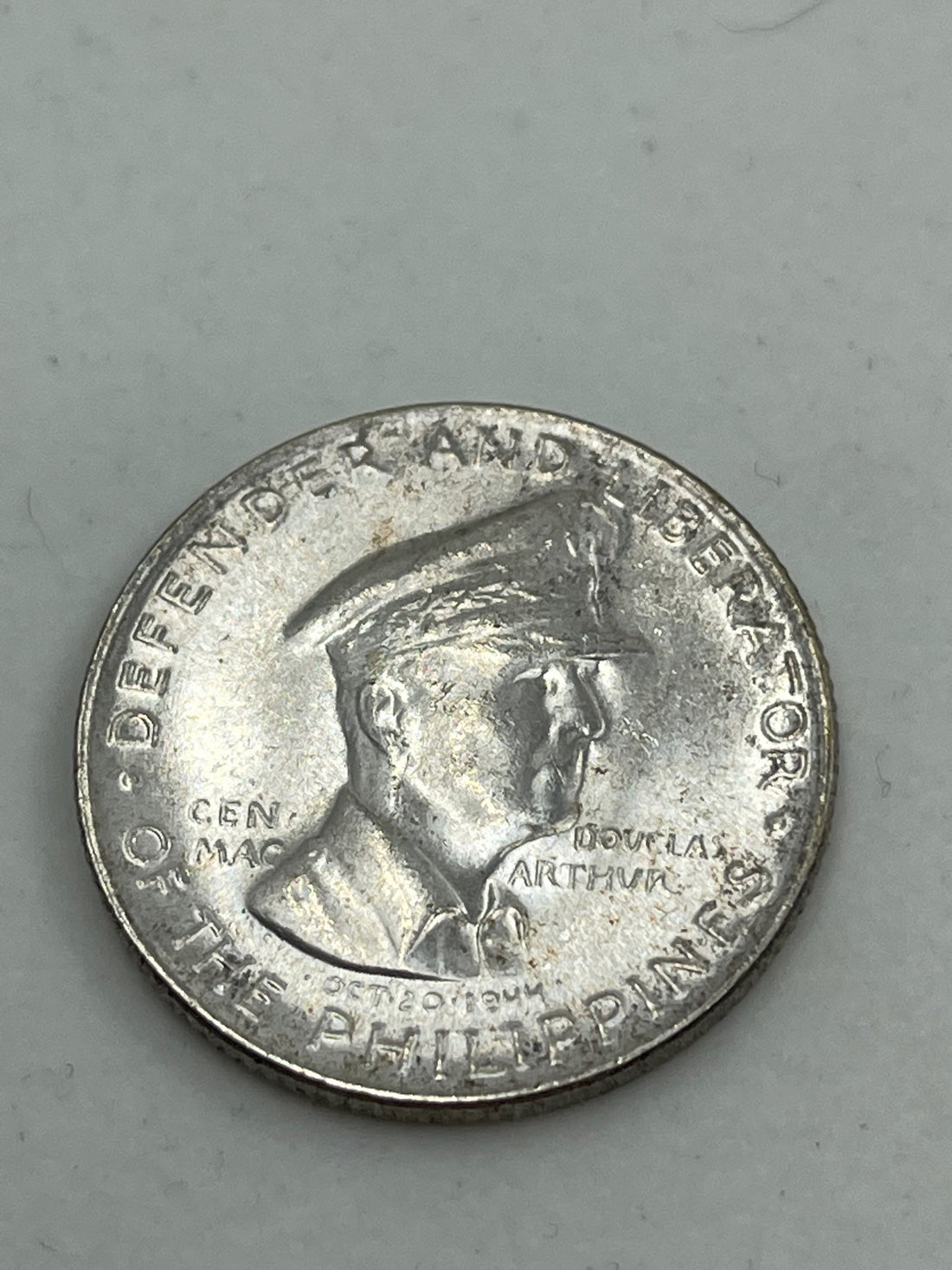 Philippines 1947 50 Centavos Coin Silver UNC KM 184