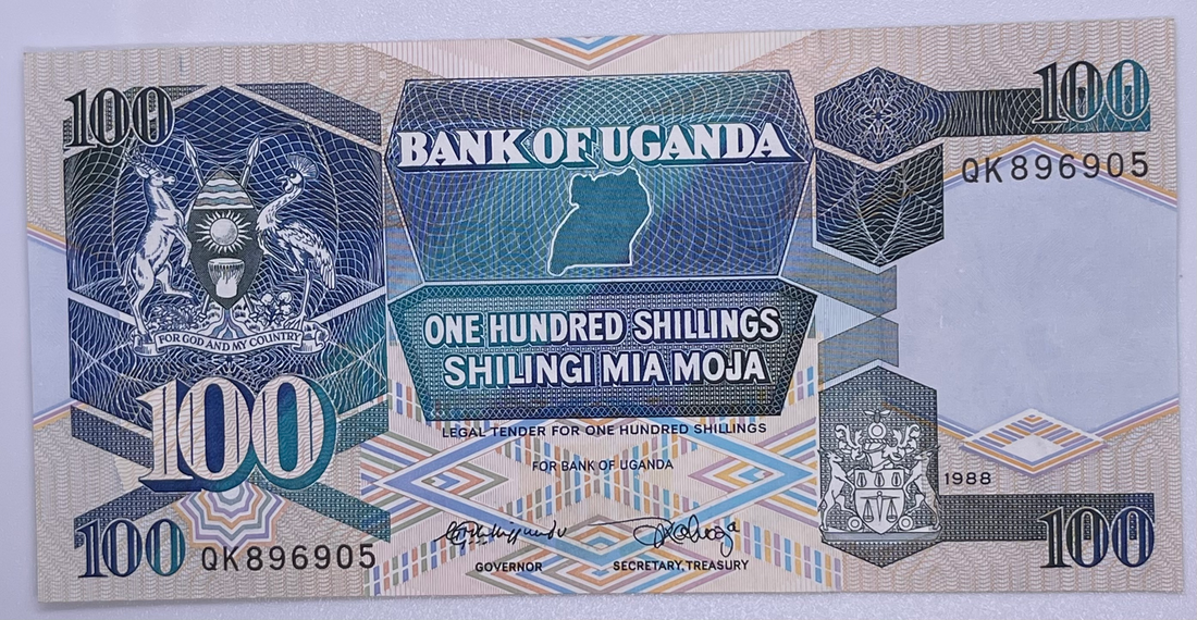 UGANDA 100 SHILLINGS 1988 P 31b UNC, Banknote