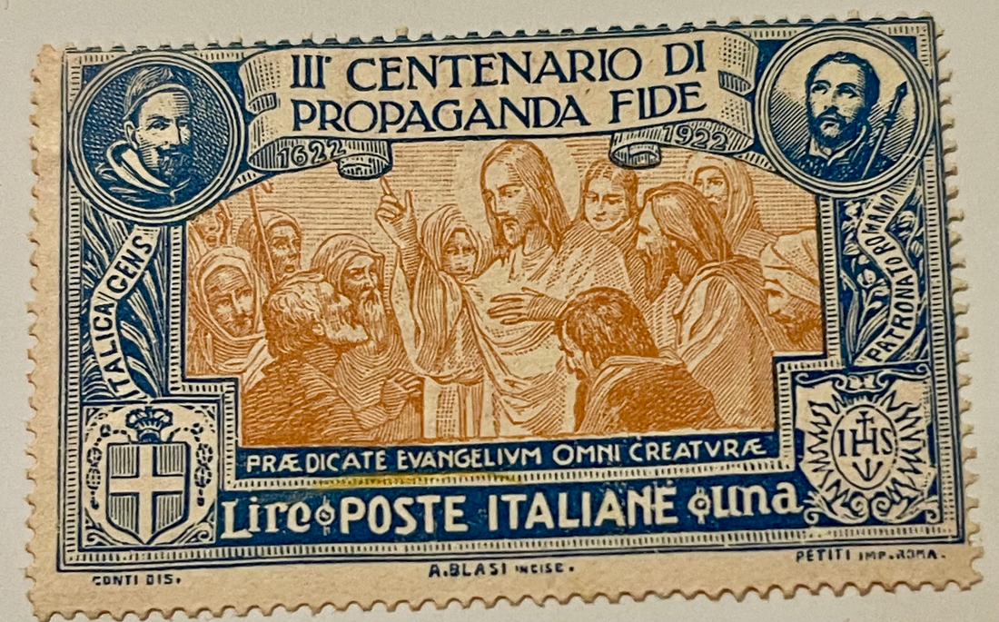 Italy 146,hinged.Mi 164. Propagation of the Faith,300th Ann.1923.Gregory XV,