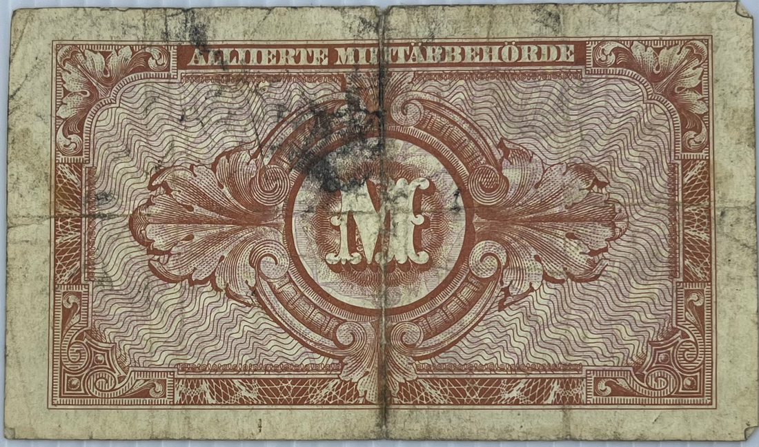 Germany 1948 1 Mark P-2a, Used World Banknote Currency