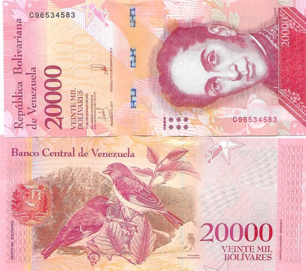 Venezuela 20,000 Bolivares Note 2017,  P-99, UNC World Banknote Currency