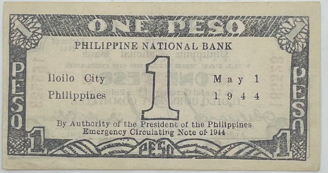 1944 Philippines  1 Peso  P-S339  Banknote