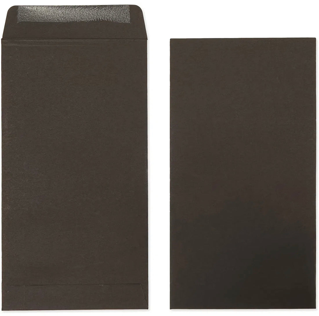 Black Bank Note Envelopes 6.5” x 3” (50 Units)