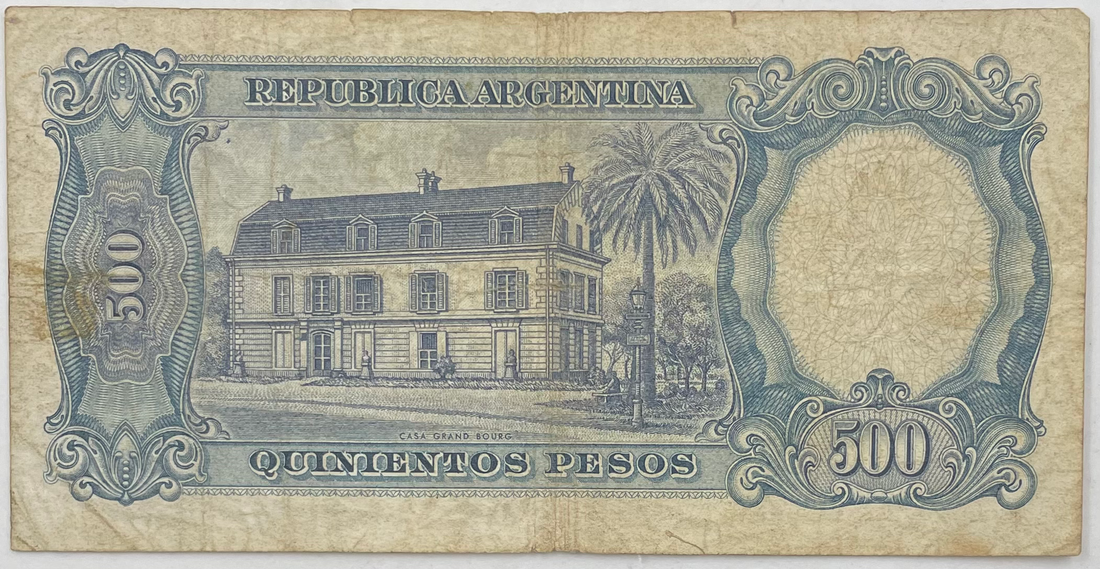 Argentina 500 PESOS P-278a 1964-1965 Martin Argentinian Used World Currency NOTE
