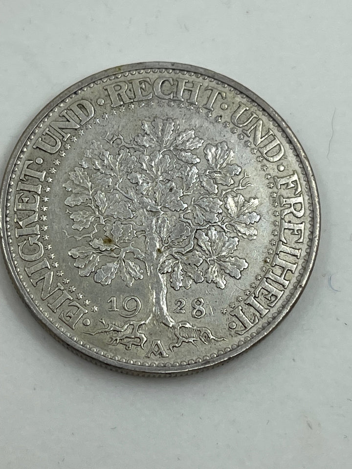 1928 A Germany 5 Marks Oak Tree