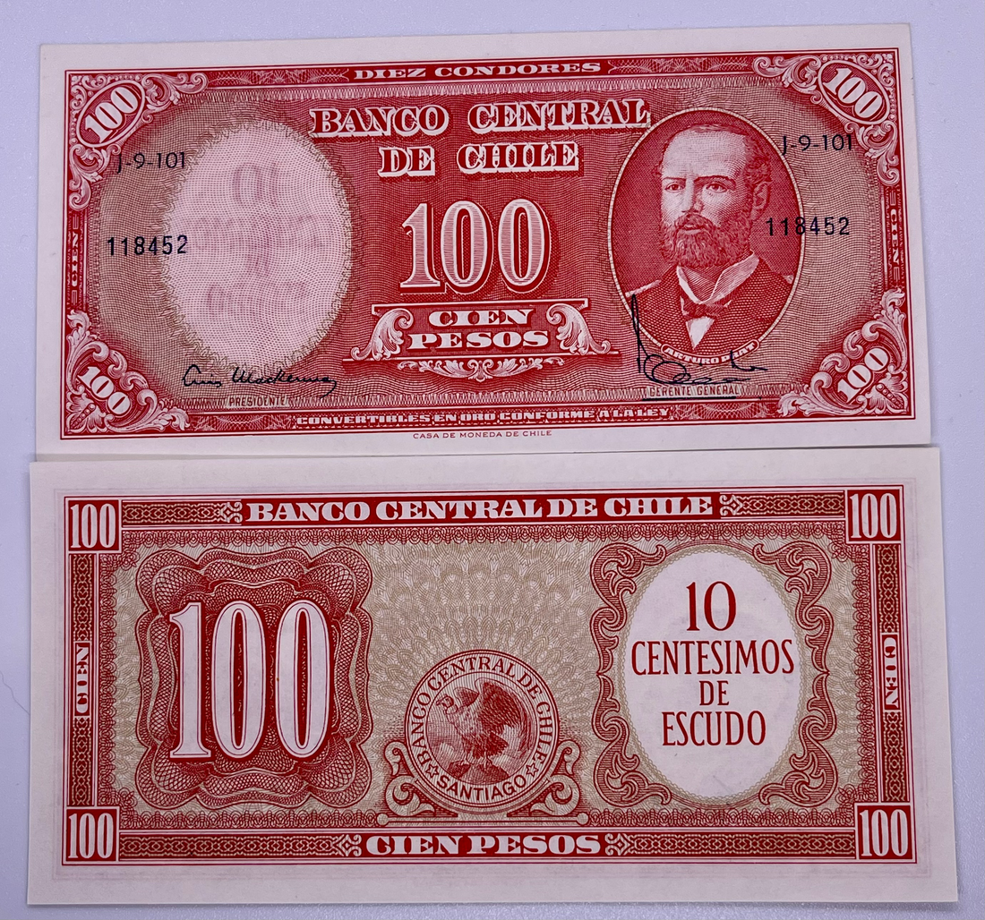 Chile, 100 centesimos ND (1960-1961), P-127a, UNC World Banknote