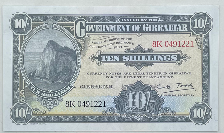 Gibraltar 10 Shillings Banknote, 2018, P-41, UNC, Commemorative - Cool Coins & Notes