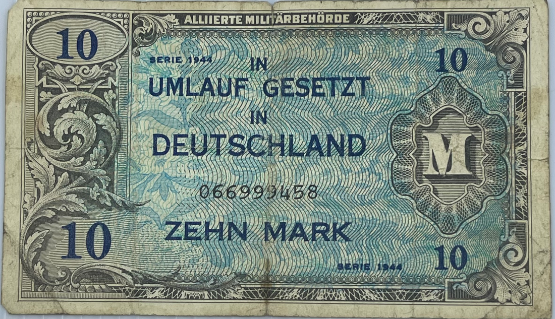 Germany 1948 1 Mark P-2a, Used World Banknote Currency