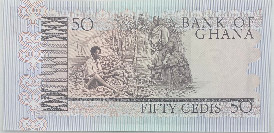 1980 Ghana 50 Cedis  P-22b UNC World Banknote