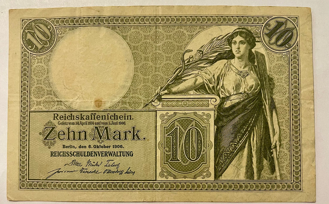 Germany 10 Mark Banknote, 1906, P-9, Used