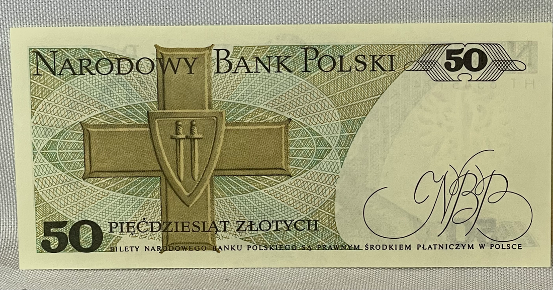 Poland 50 Złotych 1988 P14, UNC World Currency Banknote