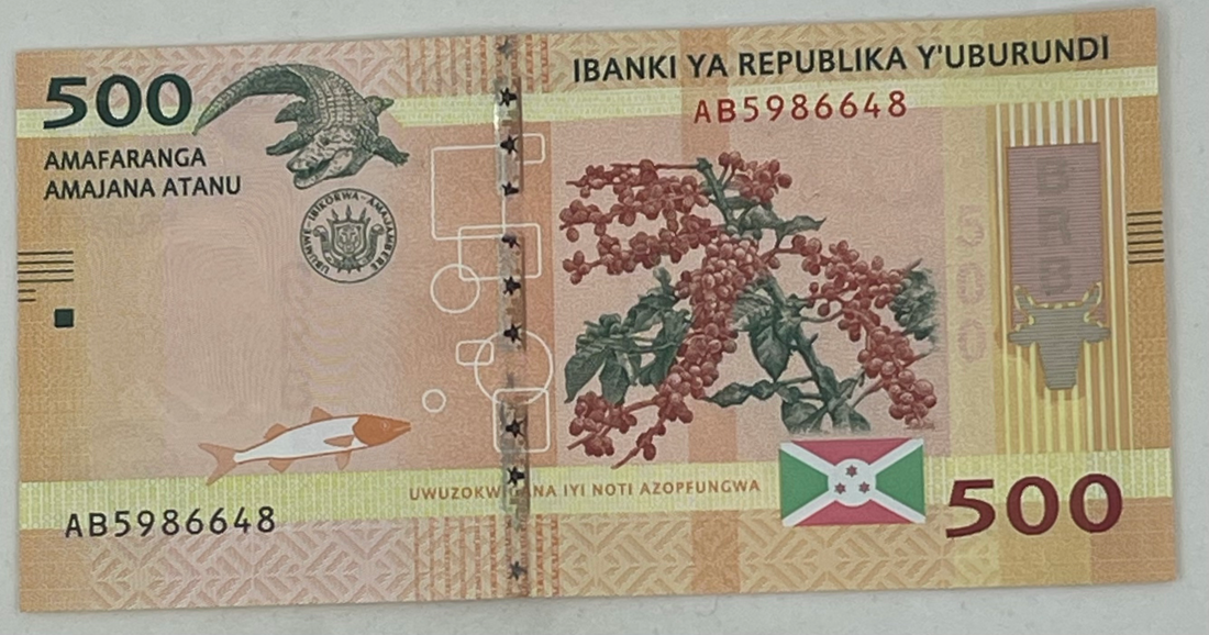 2015 Burundi 500 Francs P-50a.1 UNC World Banknote