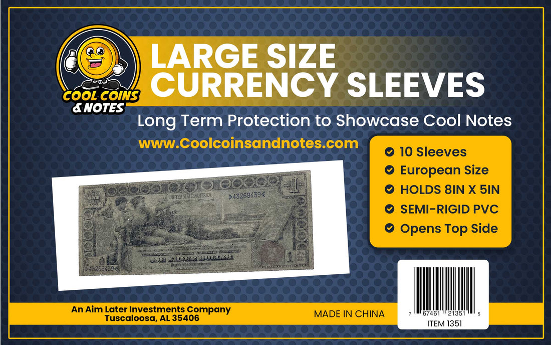 100 Banknote Currency Sleeves Rigid Large European Size Topload Holders Notes Cool Coins & Notes (Copy)