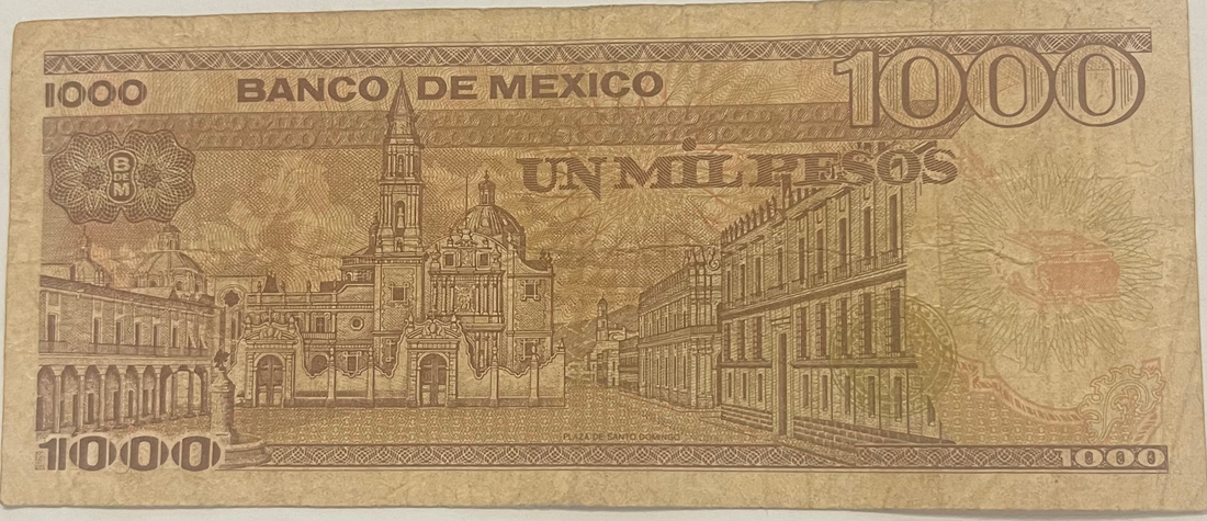 1985 Mexico 1,000 Pesos  P-81a.18, Used Banknote