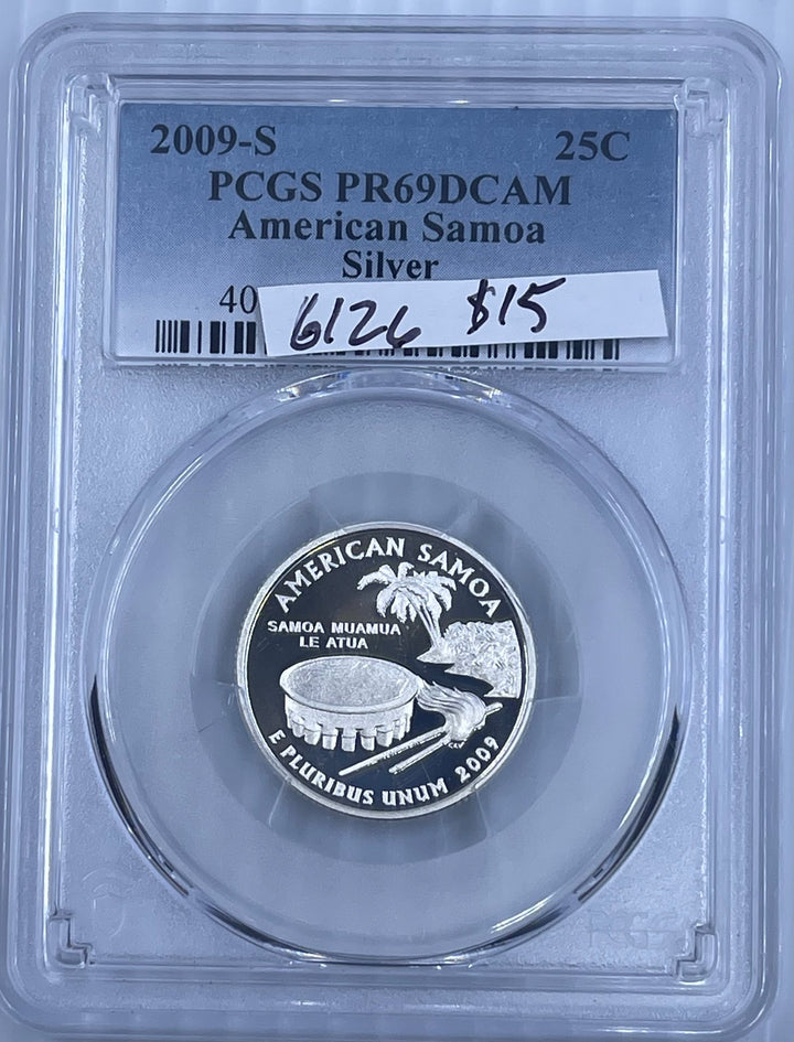 2009 S 25 cents American Samoa PCGS PR69DCAM Silver Coin - Cool Coins & Notes