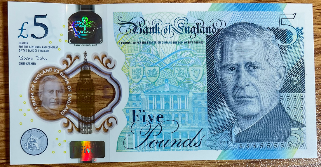 England 2024 NEW KING CHARLES III BANKNOTE UK - UNC - £5 - RELEASED 5 JUNE 2024!