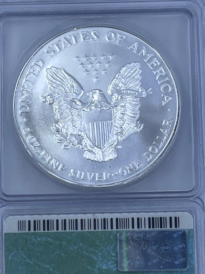 ASE Silver Eagle 1999 ICG MS69 1 Ounce Silver Coin KM 173 - Cool Coins & Notes