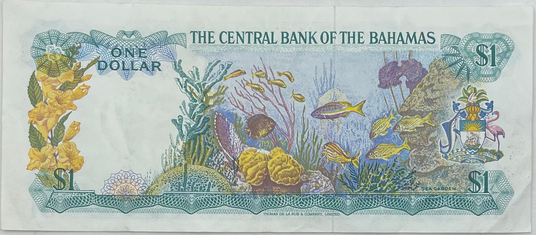 Bahamas 1974 1 Dollar P-35 QEII Used World Currency Banknote