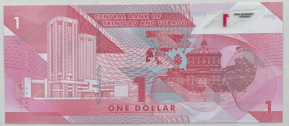 2020 Trinidad and Tobago $1 Dollar Polymer P-60 UNC Banknote